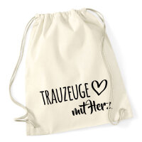 Turnbeutel Trauzeuge mit Herz 12 Liter