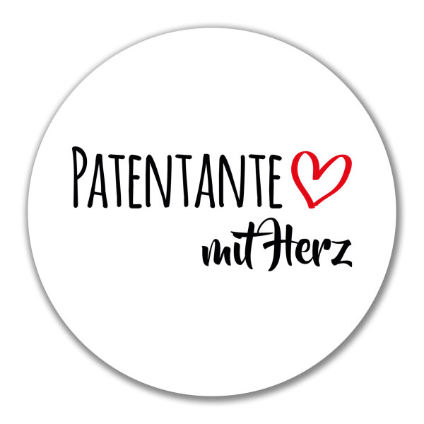 Aufkleber Patentante mit Herz 10cm Sticker