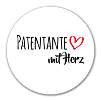 Aufkleber Patentante mit Herz 10cm Sticker