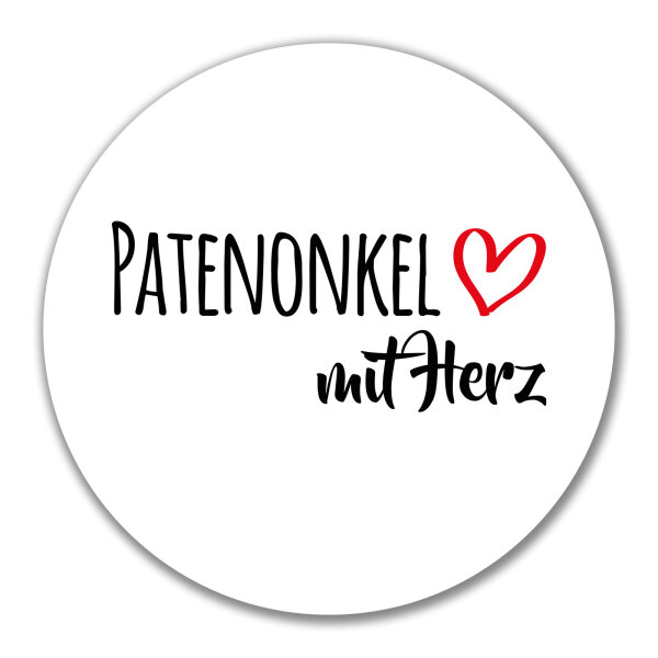 Aufkleber Patenonkel mit Herz 10cm Sticker