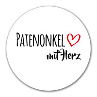 Aufkleber Patenonkel mit Herz 10cm Sticker