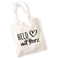 Jutebeutel Held mit Herz 10 Liter