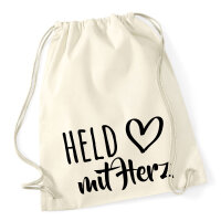 Turnbeutel Held mit Herz 12 Liter