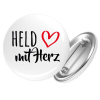 Button Held mit Herz