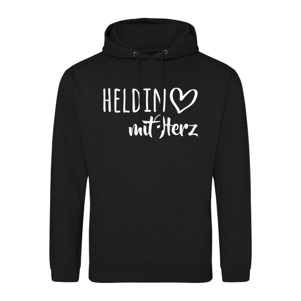 Unisex Hoodie Heldin mit Herz Größe S-3XL