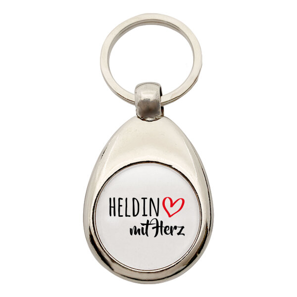 Schlüsselanhänger Heldin mit Herz