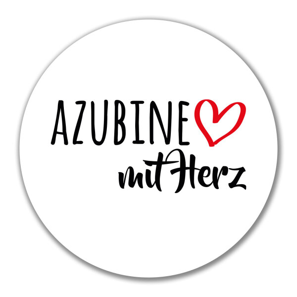 Aufkleber Azubine mit Herz 10cm Sticker