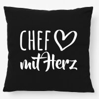 Kissen Chef mit Herz 40x40cm
