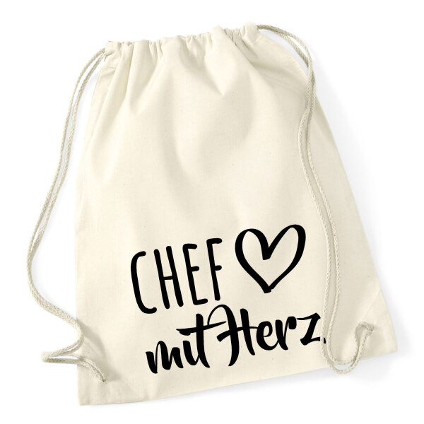 Turnbeutel Chef mit Herz 12 Liter