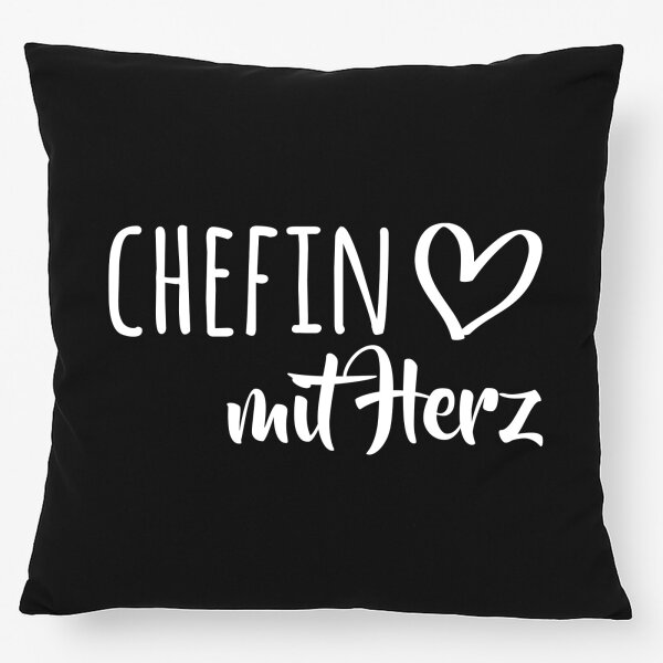Kissen Chefin mit Herz 40x40cm