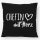Kissen Chefin mit Herz 40x40cm