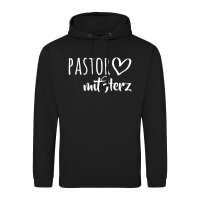 Unisex Hoodie Pastor mit Herz Größe S-3XL