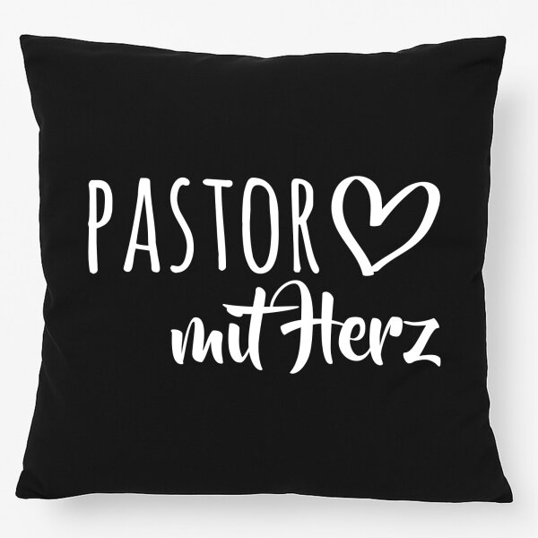 Kissen Pastor mit Herz 40x40cm