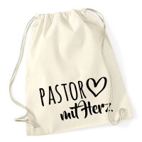 Turnbeutel Pastor mit Herz 12 Liter