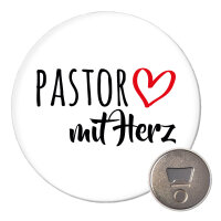 Magnet Pastor mit Herz 59mm Kühlschrankmagnet Flaschenöffner