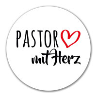 Aufkleber Pastor mit Herz 10cm Sticker
