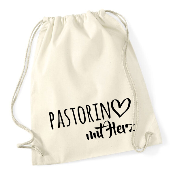 Turnbeutel Pastorin mit Herz 12 Liter