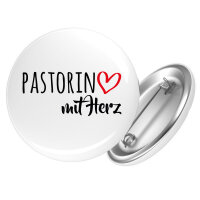 Button Pastorin mit Herz