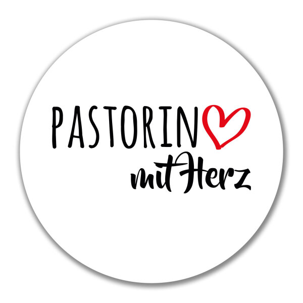 Aufkleber Pastorin mit Herz 10cm Sticker