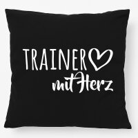Kissen Trainer mit Herz 40x40cm