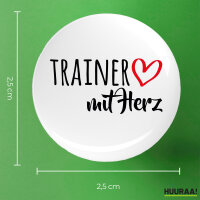 Button Trainer mit Herz Größe 25mm