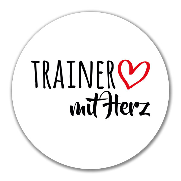 Aufkleber Trainer mit Herz 10cm Sticker