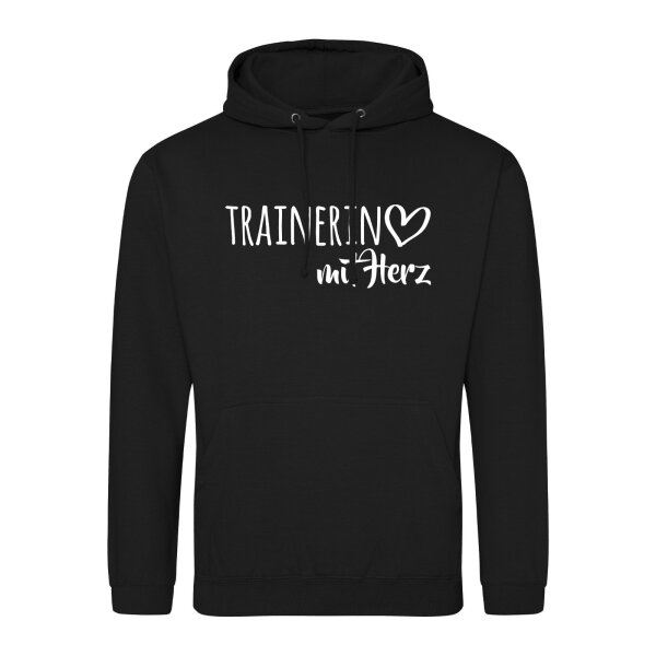 Unisex Hoodie Trainerin mit Herz Größe S-3XL