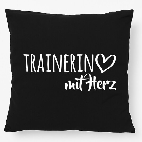 Kissen Trainerin mit Herz 40x40cm