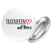 Button Trainerin mit Herz