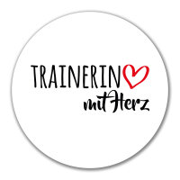 Aufkleber Trainerin mit Herz 10cm Sticker
