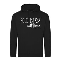 Unisex Hoodie Polizist mit Herz Größe S-3XL