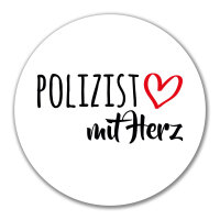 Aufkleber Polizist mit Herz 10cm Sticker