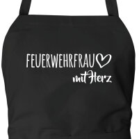 Schürze Feuerwehrfrau mit Herz