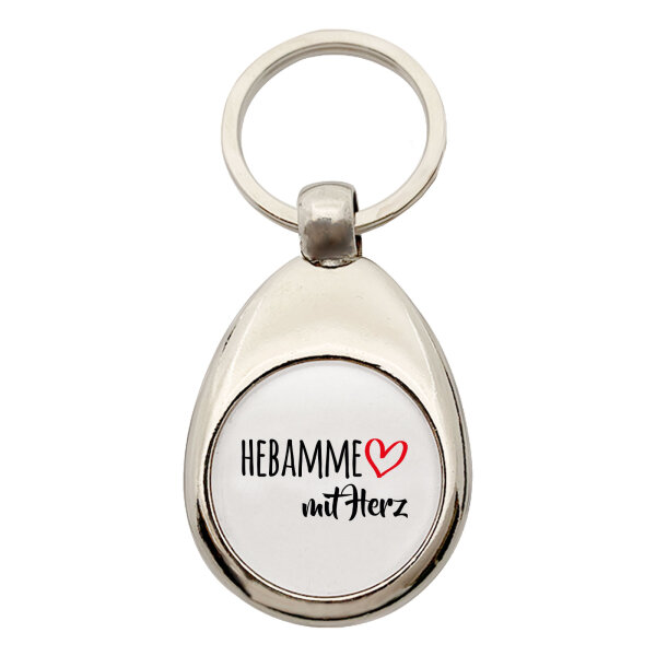 Schlüsselanhänger Hebamme mit Herz