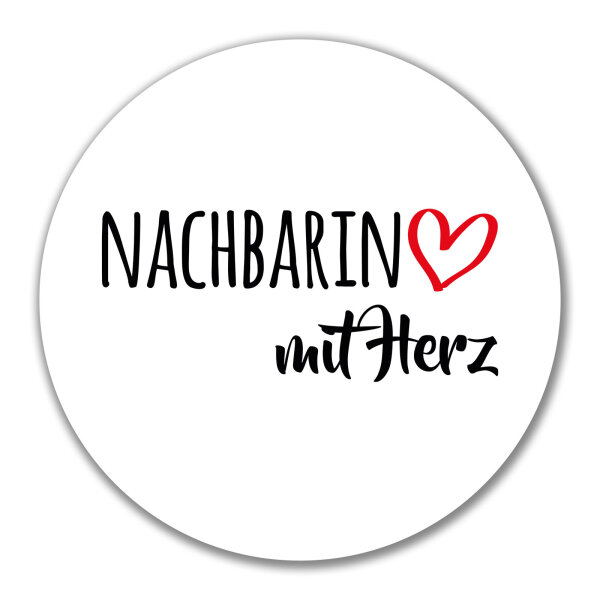 Aufkleber Nachbarin mit Herz 10cm Sticker