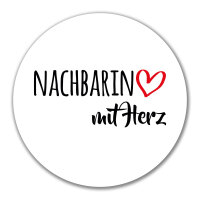 Aufkleber Nachbarin mit Herz 10cm Sticker