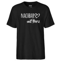 Herren T-Shirt Nachbar mit Herz Größe S-3XL