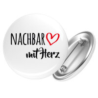 Button Nachbar mit Herz