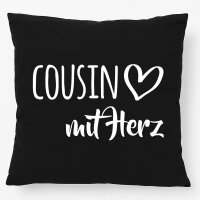 Kissen Cousin mit Herz 40x40cm