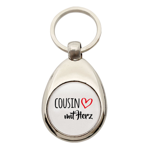 Schlüsselanhänger Cousin mit Herz