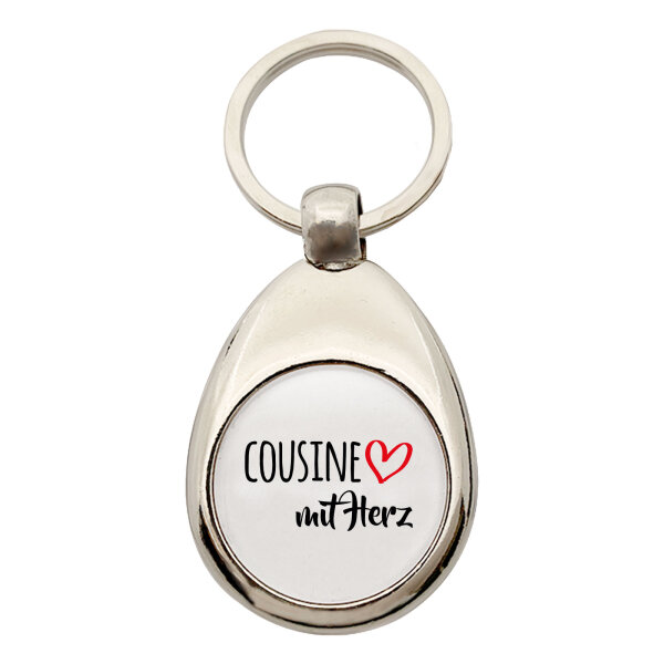 Schlüsselanhänger Cousine mit Herz