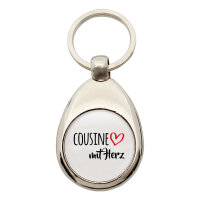 Schlüsselanhänger Cousine mit Herz