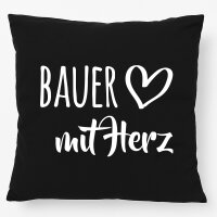 Kissen Bauer mit Herz 40x40cm
