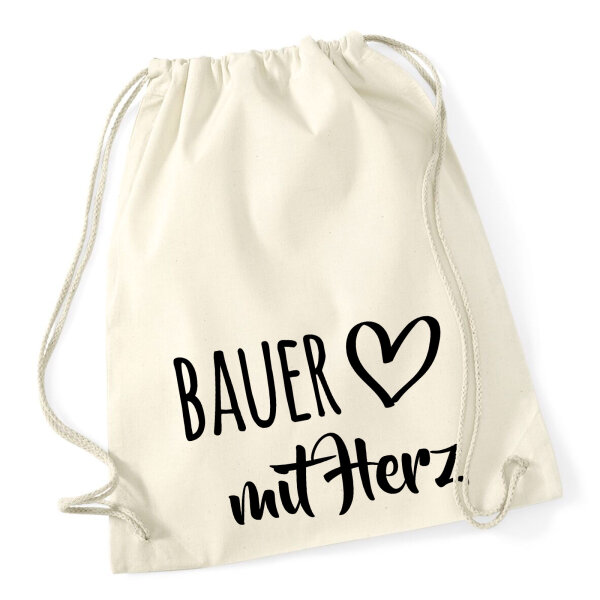 Turnbeutel Bauer mit Herz 12 Liter