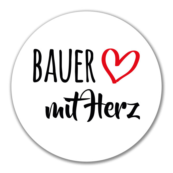 Aufkleber Bauer mit Herz 10cm Sticker