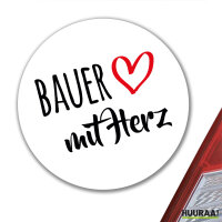 Aufkleber Bauer mit Herz 10cm Sticker