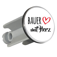 Waschbeckenstöpsel Bauer mit Herz 4cm Abflussstopfen