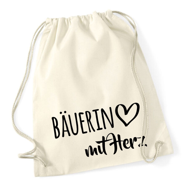 Turnbeutel Bäuerin mit Herz 12 Liter