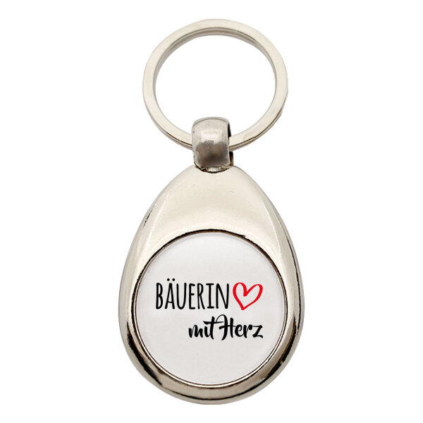 Schlüsselanhänger Bäuerin mit Herz