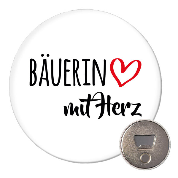 Magnet Bäuerin mit Herz 59mm Kühlschrankmagnet Flaschenöffner